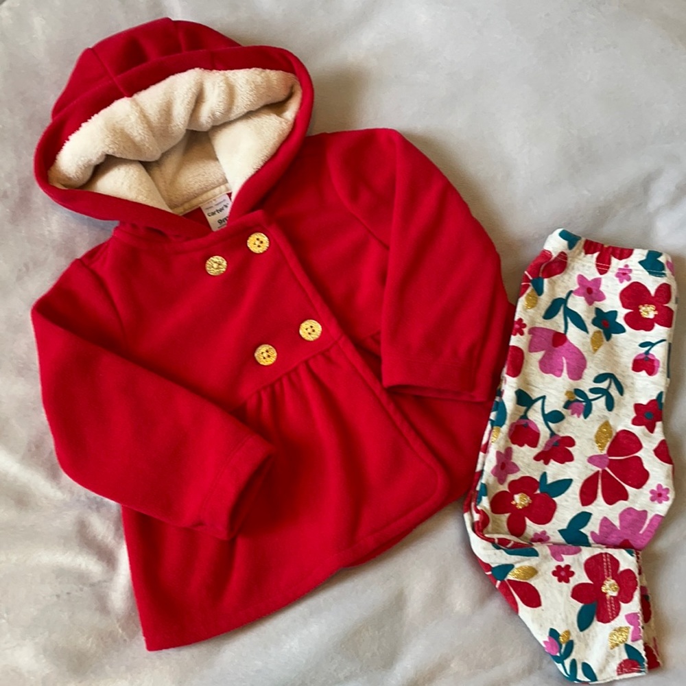 Carter’s matching girls holiday set - size 9m
